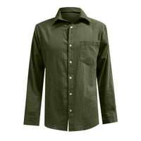 Modni brendovi muškarci majice dugih rukava casual pusti kaput Henley opuštena fit košulja Novi dolasci poklon prihvatljiva zelena m