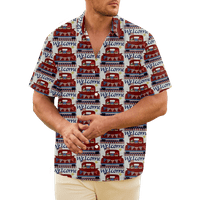 4. jula muška havajska majica USA Nacionalna zastava Košulja grafička majica ovratnik plus veličina