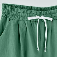 Borniu Plus kratke hlače za žene Ljetne pamučne posteljine pantalone casual labave hlače Shorts Clearence