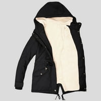 Kaput za vuču FAUX-FUR 'Zimska topla unutar fleke podstavljena jakna zimska kaput tanka jakna s kapuljačom