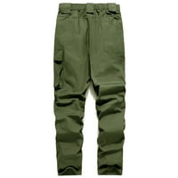 Duge hlače za muškarce Multi-džepne pantalone otporne na habanje Trupnja za obuku vojne ventilatore Duge hlače Zelena s, AC586