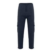 Leey-World Hlače za muškarce muške hlače i ležerne pantalone Soild Boja privezene struk Sport Sport
