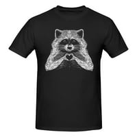 Love Raccoon Muška osnovna majica kratkih rukava Crna 4x-velika