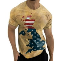 Muška grafika Tees Casual Thirt 3D 4. srpnja Oznaka uzorka Vintage T majica majica