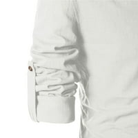 Muške modne majice dole Ležerne prilike Slim dugih rukava sa zatvaračem za pulover ovratnik od pune