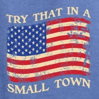 Divlji Bobby probaj da u malom gradu zastavi Americana American Pride muškarci, vintage heather plave,