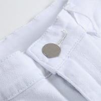 Homenesgenics muški kratke hlače sa zatvaračem elastične tanke casual traper kratke hlače za reprodukciju