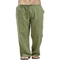 Noin muške hlače elastične struke dno nacrtni pantalone mens casual loungewear pune boje zelena xxl