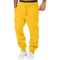 Mužjak casual fitness trkački pantalona za crtanje labavih struka Solidne hlače u boji džep labavi dukseci 8
