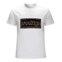 Brooklyn Moderni slogan muške grafičke majice Vintage kratki rukav sportski tee bijeli 4xl