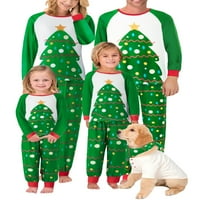 Amiliee Božićna porodica Pajamas Podudaranje postavlja Xmas Tree Odjeća za odjeću meka odjeća za spavanje