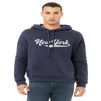 Daxton Unise unise pulover USA Gradovi državne skripte Hoodie Fleece dukserirt, Njujork mornarice bijela,