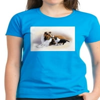 Cafepress - košulja za žensku vrijednost Collie - Ženska tamna majica