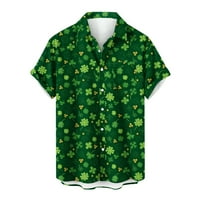 Zeleni vrhovi za muškarce muške tiskane jedna džepa majica casual labava mišićne majice za mišice za