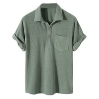 DTIDTPE polo majice za muškarce, casual plaid bluza za oblikovanje od strane krute džepove bluza majica muški tops polo majice za muškarce