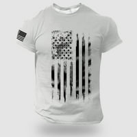 Hanas Ljeto Muška majica, 4. jula smiješne majice Grafički dan neovisnosti Ispis casual vrhova Američka zastava