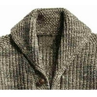 Ketyyh-CHN Cardigan džemperi za gumb za muškarce niz dugi rukav mekani kardigan kaputi vojska zelena,