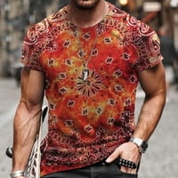 Sdjma Muškarci Kratki rukav O-izrez otisnuta boja modna kardiganska casual majica