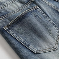 Depori Bermuda za muškarce Traperice Shorts sa mikro elastičnim fit jednim džepovima za patentne zatvarače za kratke hlače, svijetloplava