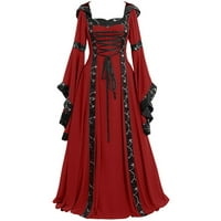 Fnochy ženska haljina za čišćenje Jedna ženska suknja modna vintagena dužina podne gotičke haljine dugih