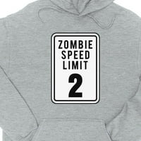 Zombie Brzina ograničenja unise sive pulover hoodie