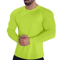 Košulje za muškarce Grafički mužjak i ljetni fitnes sportski brzi prženje dugih rukava okrugli vrat Čvrsta boja uska elastična dno vršnjaka