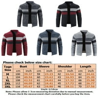 Prednjeg swalk muški džemper sa džepovima sa džepovima Slim Fit Contrast Color Pleted Zip up džemper