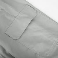 Voncos muške velike i visoke teretne pantalone - lagana boja pune boje ravna tipa opušteno fit casual