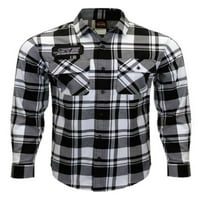 Harley-Davidson Muška vrisak 'Eagle Plaid Flannel Dugme Dugačka majica, Harley Davidson