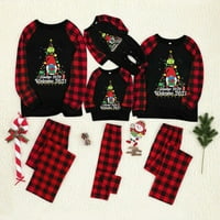 Tawop podudaranje porodičnih odijela za božićnu djecu djeca ispis bluza i hlače xmas porodična odjeća