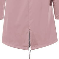 Sksloeg kišni kaputi za žene s kapuljačom plus veličina vodootporna vrhova za kišu lagana pješačka skijaška kaputa, vruće ružičaste l