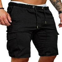 Sprifallbaby Muškarci Teretne kratke hlače Atletik, elastična struka Čvrsta ljetna kratka kratke hlače