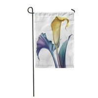 Plavi umjetnički apstraktni tropski cvijet Botanički Calla Lily Clip Yellow Garden Zastava Dekorativna