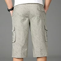 FESFESFES muški kratke hlače Ljetno casual fitness duljina koljena otisnuta džep sportske kratke hlače Spremne uštede