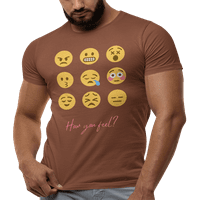 Kimaran Yellow Playful Emojis Ljudi suočavaju sa ilustracijom Majica kratkih rukava
