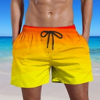 Lolmot Muške modne gradijentne gaćice sa džepovima Havajska vučna struga Elastični struk Ležerne prilike ljetne kratke hlače Brze suho surfanje sportskih kratkih hlača