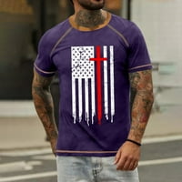 Muška majica Raglan Retro kratkih rukava za neovisnost za neovisnost za zatvaranje vrata