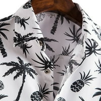 CACOMMARK PI muške grafičke majice čišćenje muške havajske majice kratkih rukava od tiskanog gumba dole ljetne majice na plaži