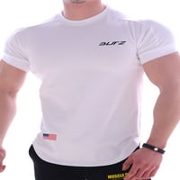 Luxplum muškarci T majice Crew vrat ljetni vrhovi kratki rukav mišićni majica casual pulover Radna majica