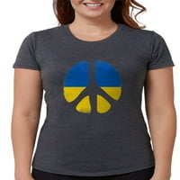 Cafepress - mir u ukrajinskoj majici - Womens Tri-Blend majica