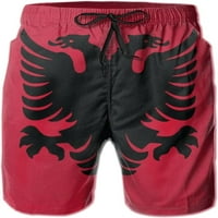 Muška albanija Zastava Albanije Kružne kratke hlače za suho ploče sa mrežom Postrojenja za plažu od