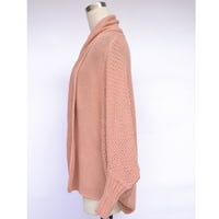Floleo Womeny Trendi kabel pleteni kardigan džemper prevelizirani kimono batwing zamotavanje za oblaganje