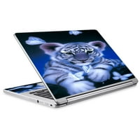 Kožnica za kožu za Acer Chromebook R Laptop vinil zamotavanje Slatki bijeli tigar gubav