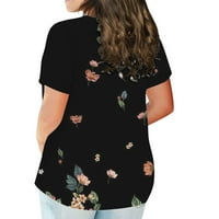 Žene ljetne vrhove Dressy ljeto plus veličine kratkih rukava s kratkim rukavom majica Womens Bluuses