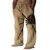 Paille muški dno nacrtajuće hlače životinjske pantalone za tisak udobne ljetne plaže Pant Dark Khaki XS