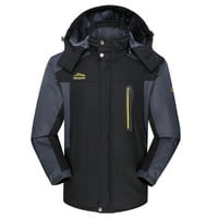 Fatuov muški kaputi jakne od laganog kapuljača s dugim rukavima, crni kaput za putovanje planinarenje L