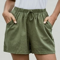 Ženske pamučne kratke hlače Ležerne prilike pune boje kratke hlače sa širokim kratkim hlačama