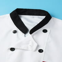 Iiniim Unise Chef kaput kratki rukav jakna s dvostrukim grudima kuhinjska kuhinja u boji Bijela 3xl