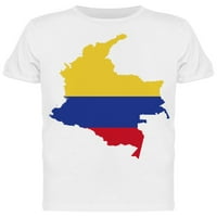Mapa Kolumbijske zastave Art Majica Muškarci -Mage by Shutterstock, Muškarci XX-Large