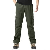 Kućice za muške teretne hlače Cargo džepne duksere zelene 3xl